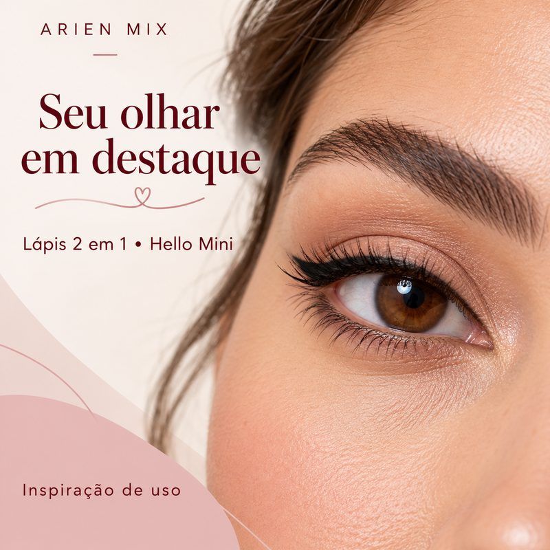 Inspiração de uso do lápis 2 em 1 nos olhos